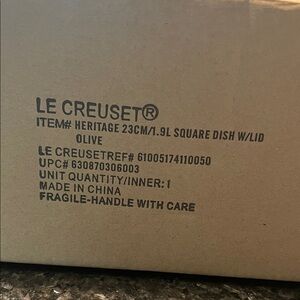 Le Creuset Olive Heritage Square Dish with Lid